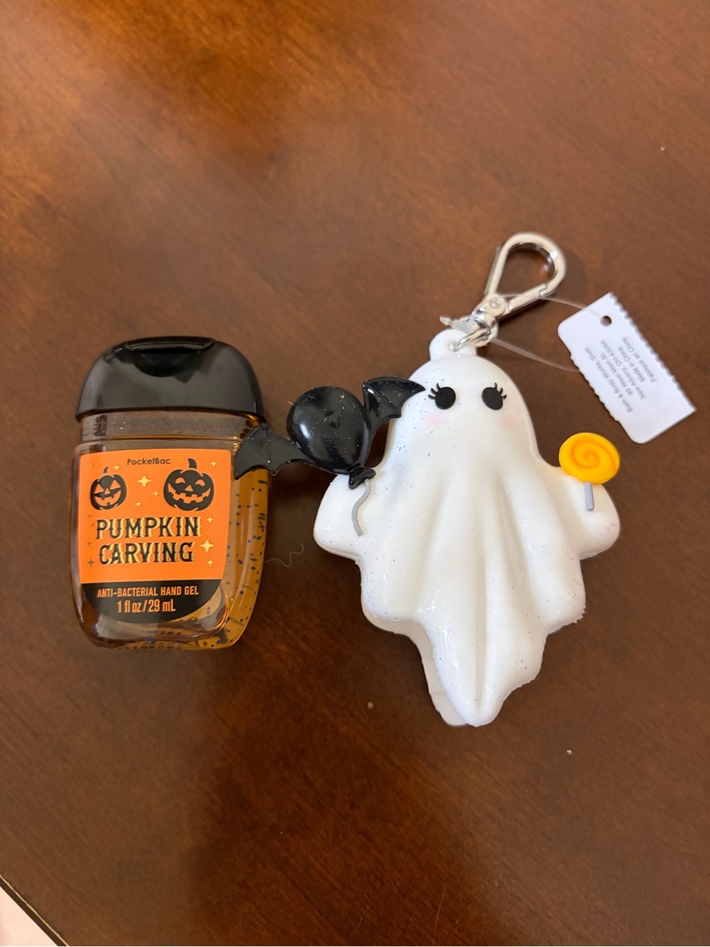 Bath & Body Works Pumpkin Carving PocketBac with Ghost Keychain